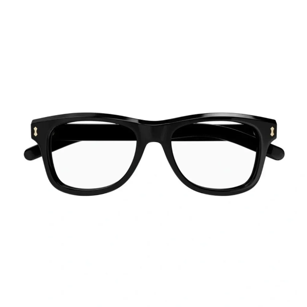NEW GUCCI EYEGLASSES, BLACK UNISEX RECTANGLE EYEWEAR GUCCI GG1526O 005